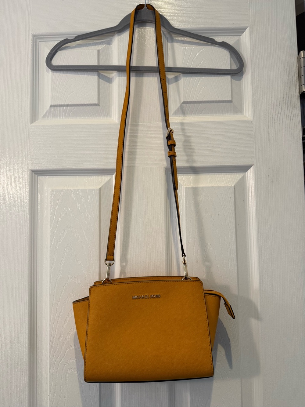 Michael Kors Mustard Yellow Crossbody Bag with Adjustable Strap